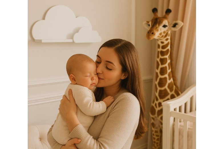 Bebek Odası Bulut Duvar Rafı